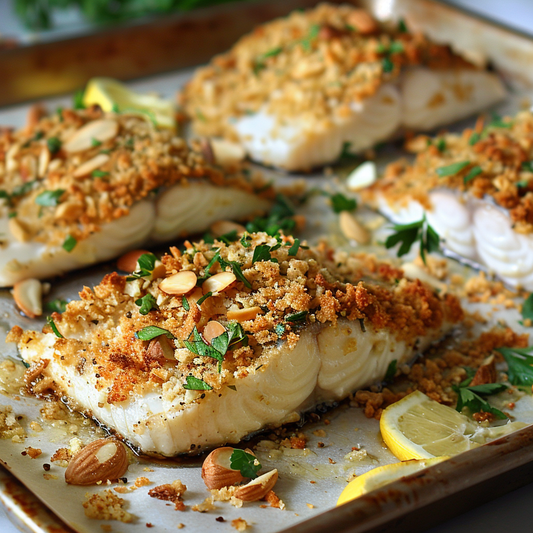 Almond-Crusted Baked Fish Recipe