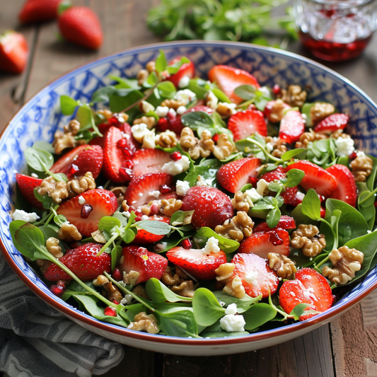 Strawberry, Walnut, and Purslane Salad Recipe